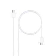 CABLE USB-C 2.0 60W 3A USB-C M-USB-C M 2 M NANOCABLE 10.01.6002-CO
