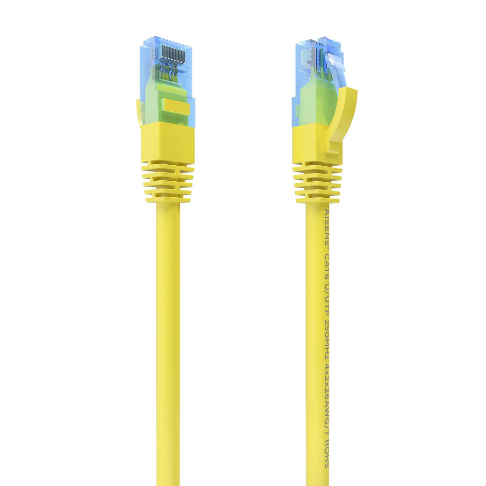 CABLE RED LATIGUILLO RJ45 CAT.6 UTP AWG26 CCA AMARILLO 1.5M AISENS A135-0834