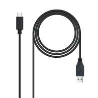 CABLE USB 3.1 GEN2 10GBPS 3A TIPO USB-CM-AM NEGRO 0.5M NANOCABLE 10.01.4000