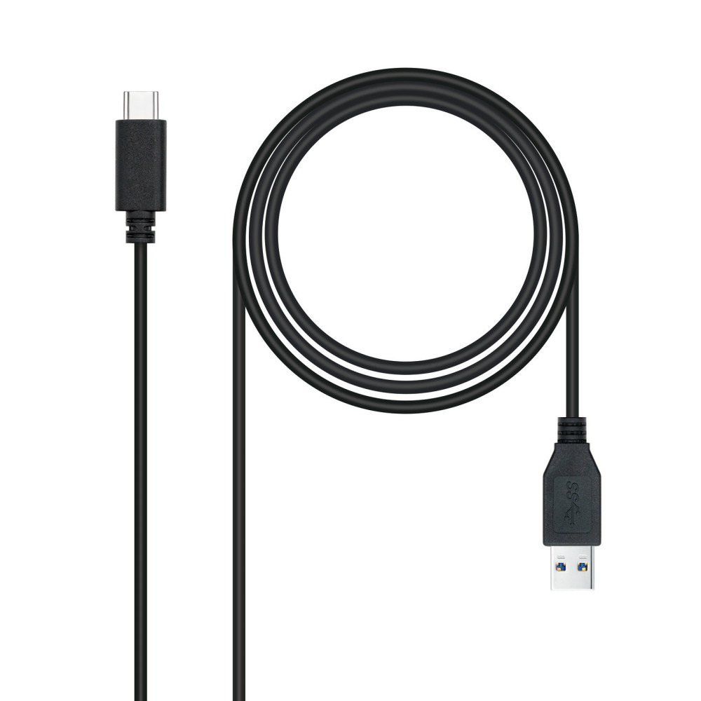CABLE USB 3.1 GEN2 10GBPS 3A TIPO USB-CM-AM NEGRO 0.5M NANOCABLE 10.01.4000