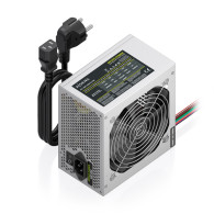 FUENTE ALIMENTACION ATX 500W CABLE ALIMENTACION OEM PLATA AISENS ASPC-500ATX-PSE