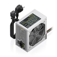 FUENTE ALIMENTACION ATX 500W CABLE ALIMENTACION OEM PLATA AISENS ASPC-500ATX-PSE