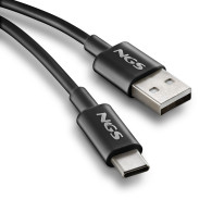 CABLE NGS CARGA RAPIDA DE USB A A USB C DE 1 M DE LONGITUD 15W BLACK