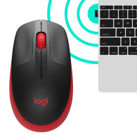 RATON LOGITECH INALAMBRICO M190 USB ROJO 910-005908