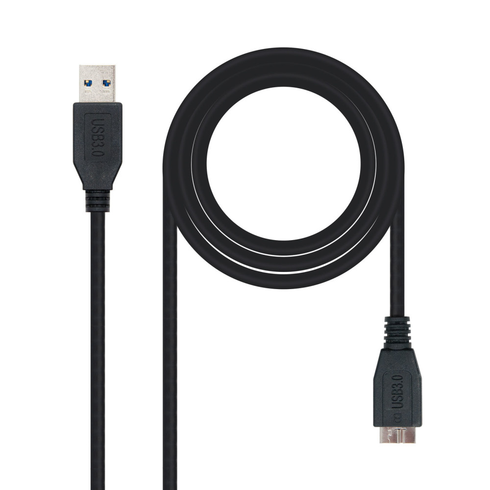 CABLE USB 3.0 TIPO AM-MICRO BM NEGRO 2.0 M NANOCABLE 10.01.1102-BK