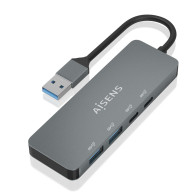 HUB USB 3.2 GEN2 10G USB-A M-2xUSB-C H-2xUSB-A H GRIS 15CM AISENS A106-0696