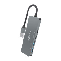 HUB USB 3.2 GEN2 10G USB-A M-2xUSB-C H-2xUSB-A H GRIS 15CM AISENS A106-0696