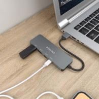 HUB USB 3.2 GEN2 10G USB-A M-2xUSB-C H-2xUSB-A H GRIS 15CM AISENS A106-0696