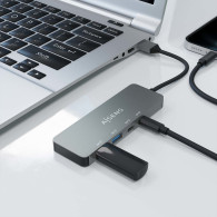 HUB USB 3.2 GEN2 10G USB-A M-2xUSB-C H-2xUSB-A H GRIS 15CM AISENS A106-0696