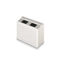ROSETA DE SUPERFICIE RJ45 CAT.6 UTP 2 TOMAS BLANCO AISENS A139-0302