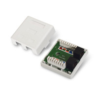ROSETA DE SUPERFICIE RJ45 CAT.6 UTP 2 TOMAS BLANCO AISENS A139-0302