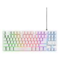 Pack gaming - Trust GXT 794, Ratón inalambrico, Teclado compacto TKL, Retroiluminación, Blanco