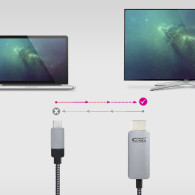 CABLE CONVERSOR USB-C M A HDMI M NEGRO 1.8 M NANOCABLE 10.15.5102