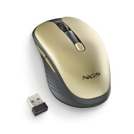 RATON NGS INALAMBRICO ERGONOMICO EVO RUST GOLD RECARGABLE NEGRO-DORADO USBuc