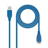 CABLE USB 3.0 TIPO AM-MICRO BM AZUL 1.0 M NANOCABLE 10.01.1101-BL