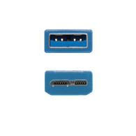 CABLE USB 3.0 TIPO AM-MICRO BM AZUL 1.0 M NANOCABLE 10.01.1101-BL