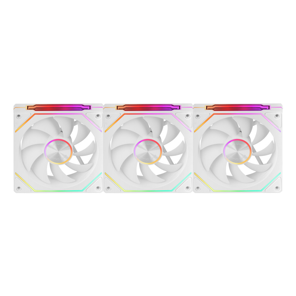 VENTILADOR 12X12 12CM MARS GAMING MF-LINKFINITYKIT2 ARGB PACK 3U. BLANCO