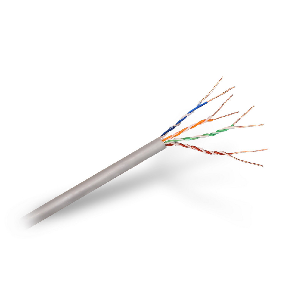 CABLE RED RJ45 CAT.5E UTP RIGIDO AWG24 GRIS 100M AISENS A133-0208