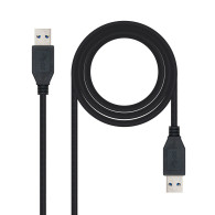 CABLE USB 3.0 TIPO AM-AM NEGRO 1.0 M NANOCABLE 10.01.1001-BK