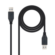 CABLE USB 3.0 TIPO AM-AM NEGRO 1.0 M NANOCABLE 10.01.1001-BK