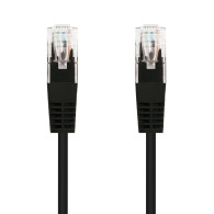 CABLE RED LATIGUILLO RJ45 CAT.5E UTP AWG24 NEGRO 0.5 M NANOCABLE 10.20.0100-BK