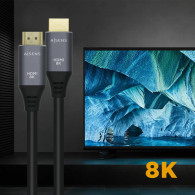 CABLE HDMI V2.1 8K 60HZ 48GBPS AM-AM GRIS NEGRO 3.0M AISENS A150-0429