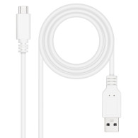 CABLE USB 2.0 3A TIPO USB-CM-AM BLANCO 2M NANOCABLE 10.01.2102-W