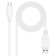 CABLE USB 2.0 3A TIPO USB-CM-AM BLANCO 2M NANOCABLE 10.01.2102-W