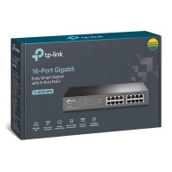 SWITCH TP-LINK 16P 8X10 100 1000(PoE)+ 8x10 10 1000 RACK TL-SG1016PE