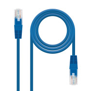CABLE RED LATIGUILLO RJ45 CAT.5E UTP AWG24 AZUL 1.0 M NANOCABLE 10.20.0101-BL