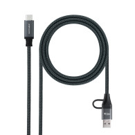 CABLE USB 3.2 GEN2x2 5A 100W USB-C USB-A 1 M NANOCABLE 10.01.4111-COMB