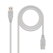 CABLE USB 2.0 TIPO AM-AH BEIGE 3.0 M NANOCABLE 10.01.0204