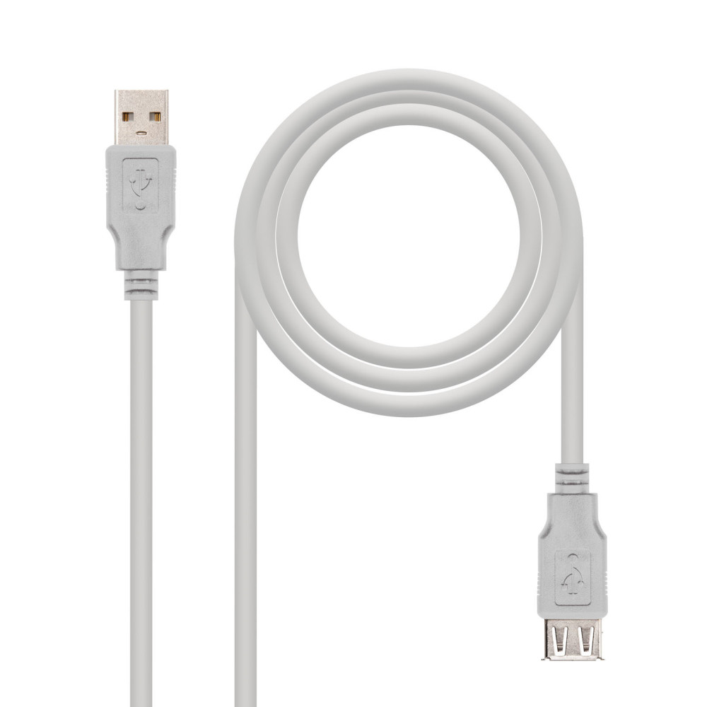CABLE USB 2.0 TIPO AM-AH BEIGE 3.0 M NANOCABLE 10.01.0204