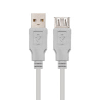 CABLE USB 2.0 TIPO AM-AH BEIGE 3.0 M NANOCABLE 10.01.0204