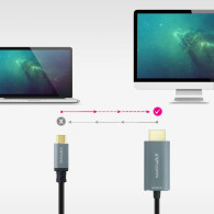 CABLE CONVERSOR USB-C M A HDMI M 8K-60HZ 1.8 M NANOCABLE 10.15.5162