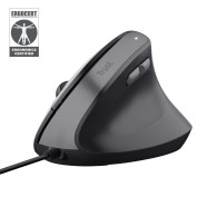 RATON TRUST BAYO II 25144 ERGONOMICO 2400DPI USB NEGRO