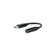 CABLE ADAPTADOR DE USB-C A JACK 3.5 NEGRO NANOCABLE 10.24.1205