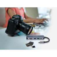 HUB USB-C D-LINK 5 EN 1 LECTOR SD MDS 2PUSB3.0 CARGA 60W DUB-2325