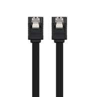 CABLE SATA III DATOS 6G ANCLAJES NEGRO 0.5 M NANOCABLE 10.18.1001-BK
