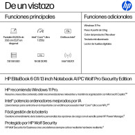 PORTATIL HP CORE ULTRA 7-255U 16GB 512GB 13.3 W11P ELITEBOOK 6 G1I AD2Z9ET