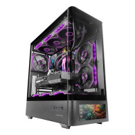 SEMITORRE GAMING ATX MARS GAMING MCLCDPRO SIN FUENTE NEGRO