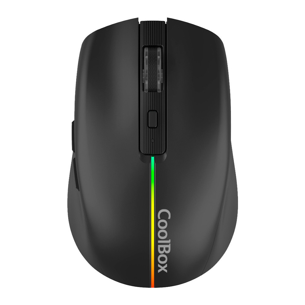 RATON COOLBOX INALAMBRICO GAMING W01 RECARGABLE RGB TIPO-C USB NEGRO