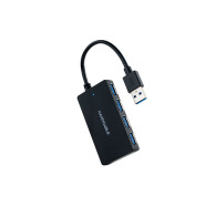 HUB USB 3.0 4xUSB3.0 USB-A M-USB3.0 H NEGRO 15 CM NANOCABLE 10.16.4403