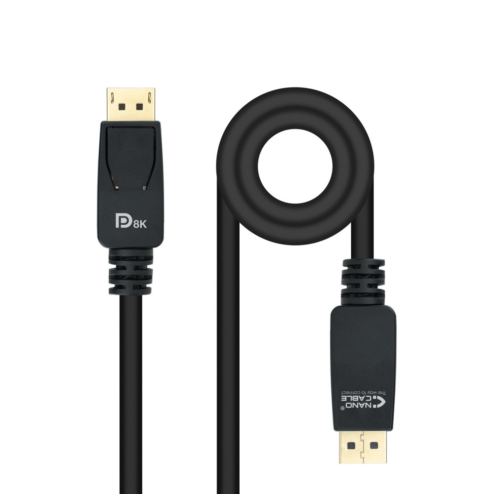 CABLE DISPLAYPORT V1.4 CERTIFICADO VESA DPM-DPM NEGRO 3.0M NANOCABLE 10.15.2503