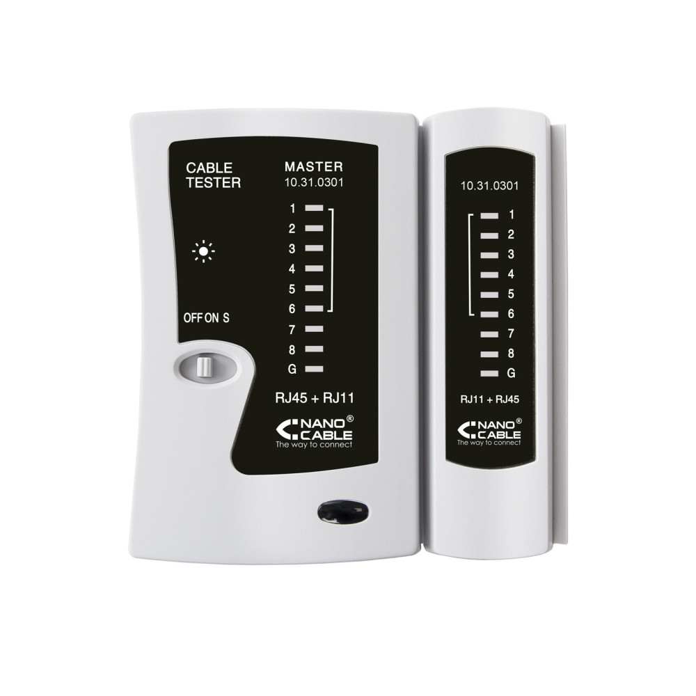 TESTEADOR PARA CABLE RJ11RJ12RJ45NANOCABLE 10.31.0301