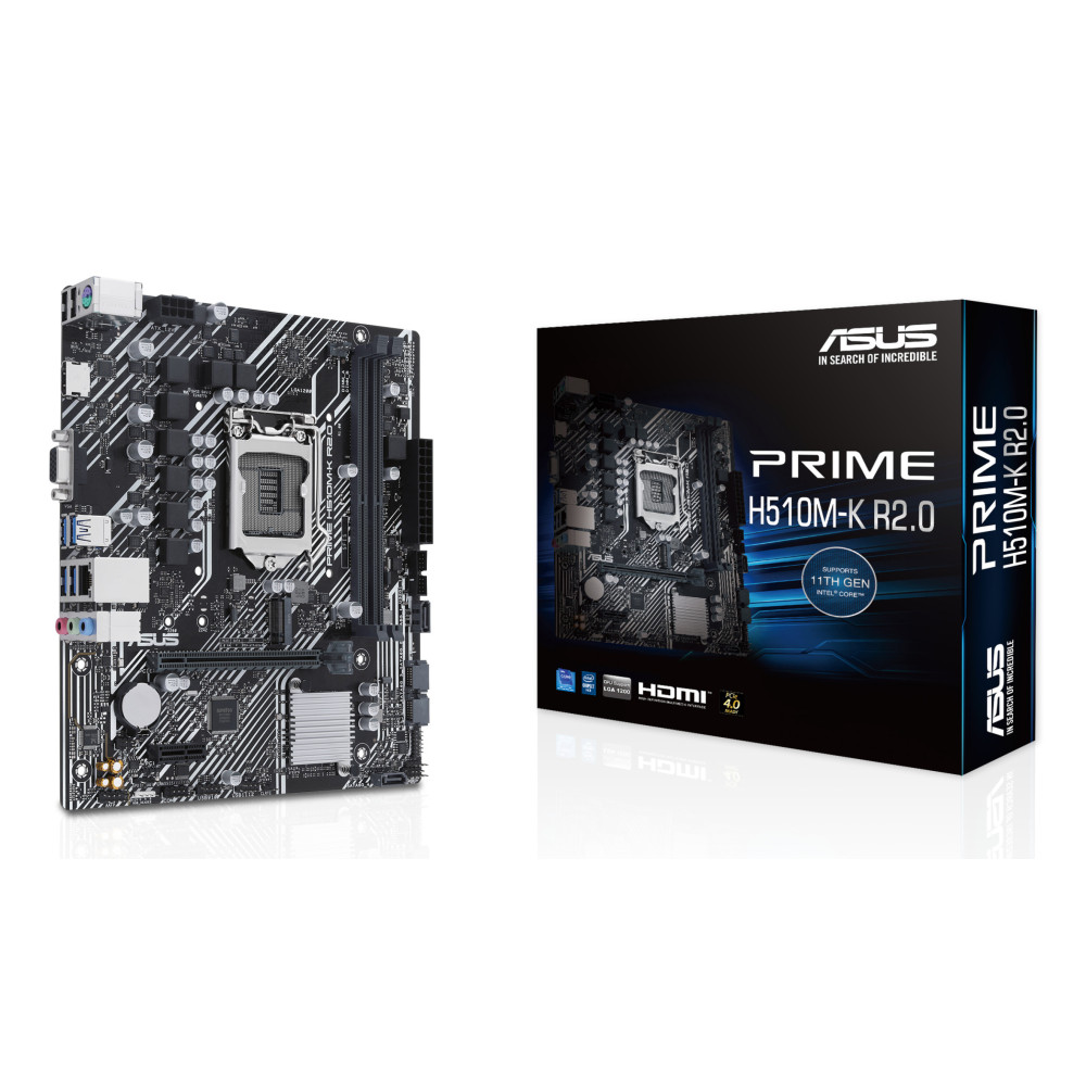 PB S1200 ASUS H510M-K R2.0 2DDR4 4SATA3 M.2 PCIE HDMI VGA USB3.2 MATX