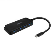 HUB USB 3.1 USB-C USB-CM-4xTIPO AH NEGRO 15CM AISENS A109-0715