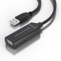 CABLE USB 2.0 PROLONGADOR CON AMPLIFICADOR AM-AH NEGRO 10M AISENS A101-0915