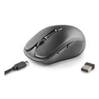 RATON NGS INALAMBRICO LASER EVOPEEP BLACK RECARGABLE MULTIMODO NEGRO USB-A