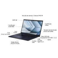 PORTATIL ASUS CORE 5 120U 16GB 512GB 14.0 WF6 W11P B3 B3404CVA-Q51884X KD R10